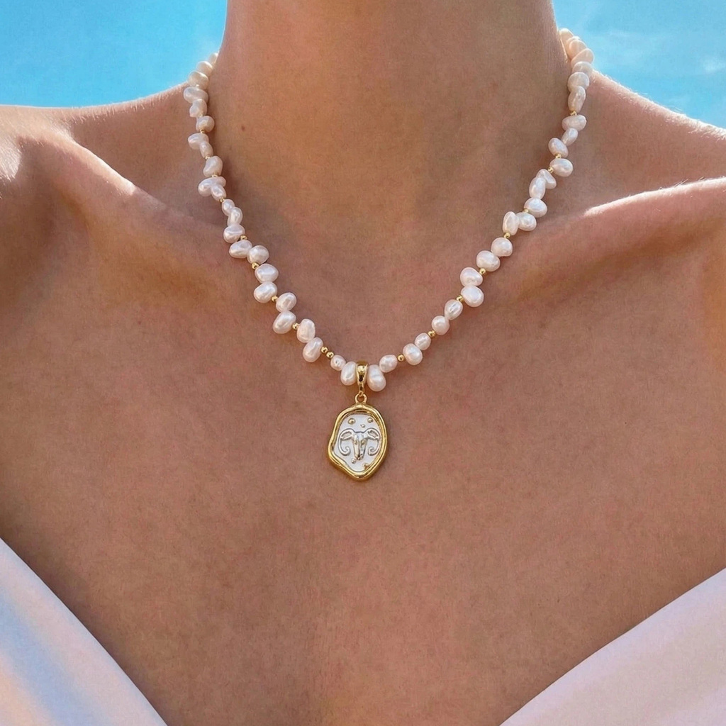 Zodiac Pearl Necklace