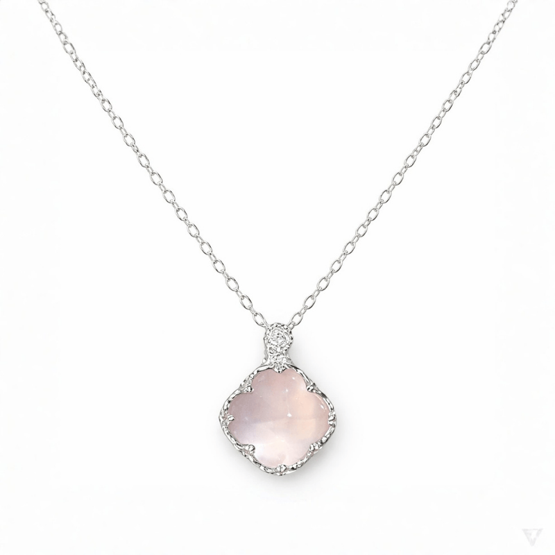 Rose Quartz Necklace - Rosé Aura