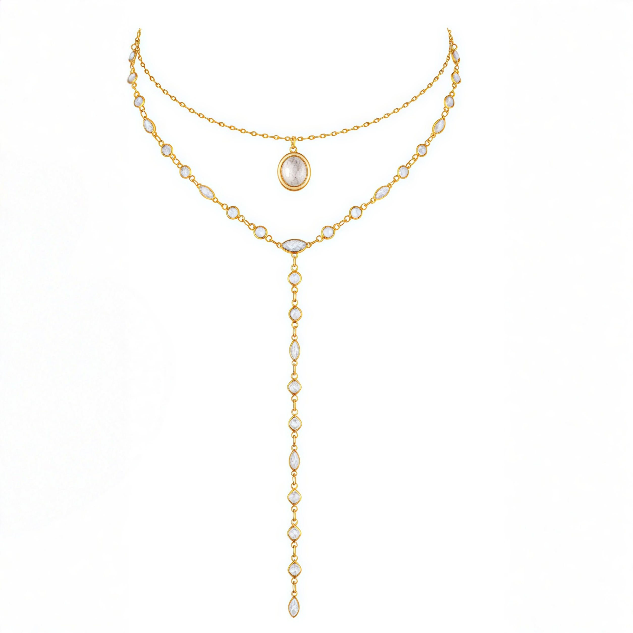 Mother of Pearl Necklace - Celeste Flow