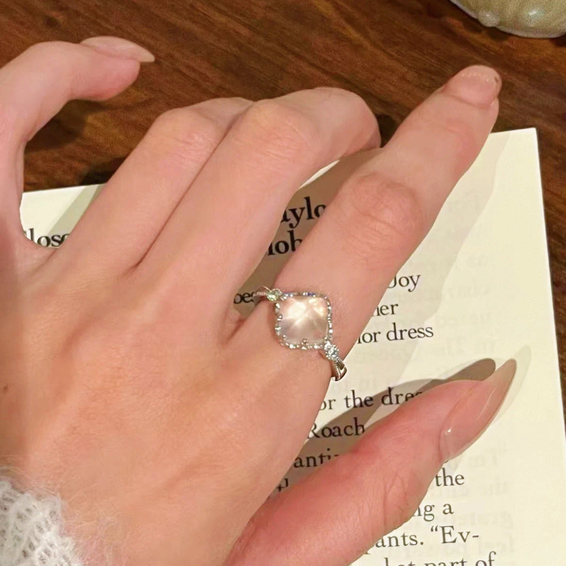 Rose Quartz Ring - Rosé Aura