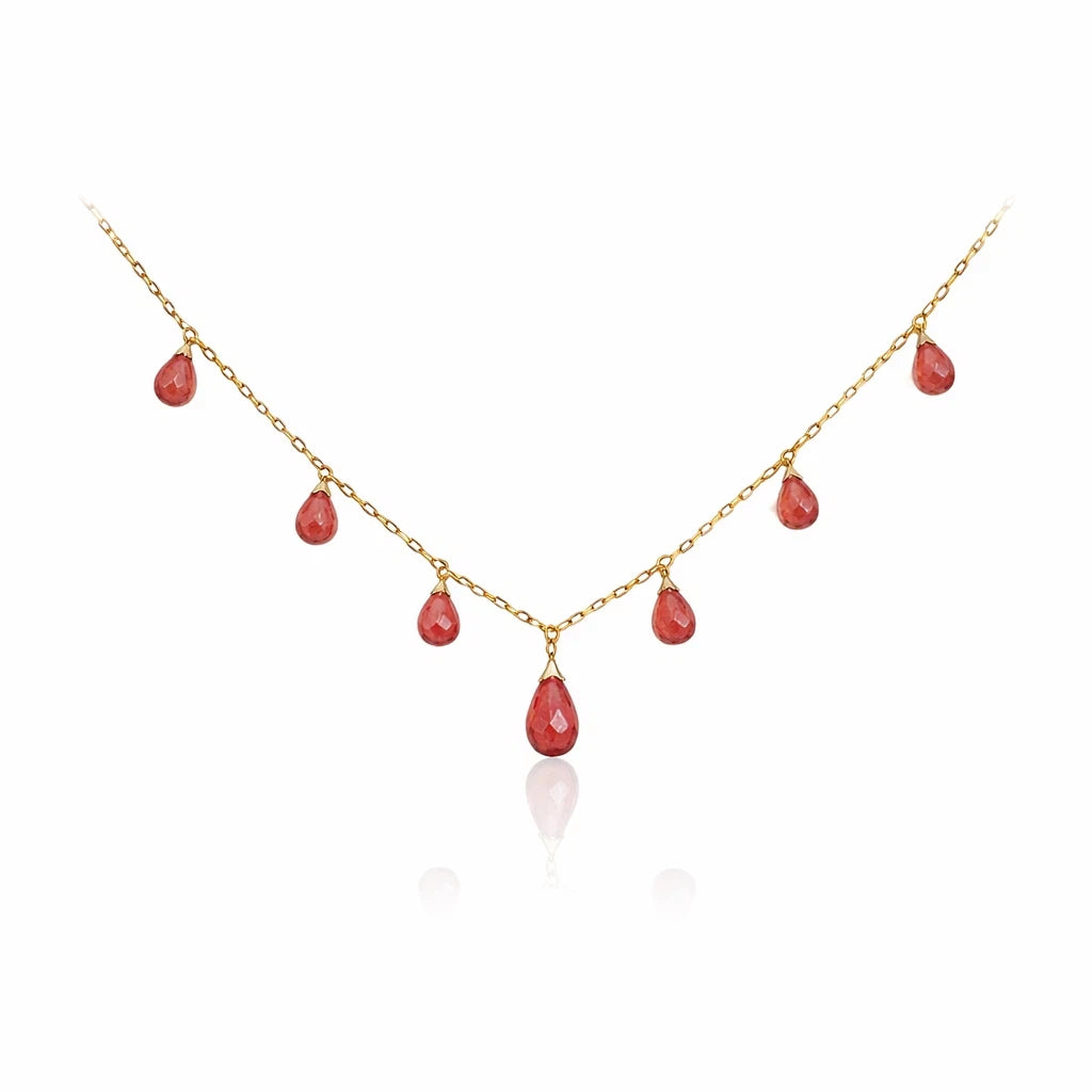 Garnet Necklace - Ember Cascade