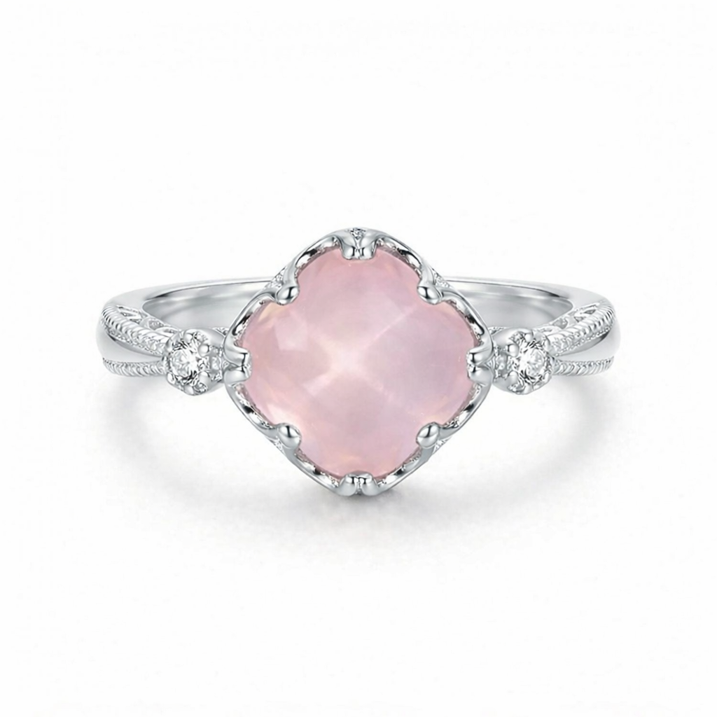 Rose Quartz Ring - Rosé Aura