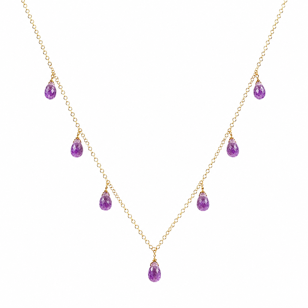 Amethyst Necklace - Violet Cascade