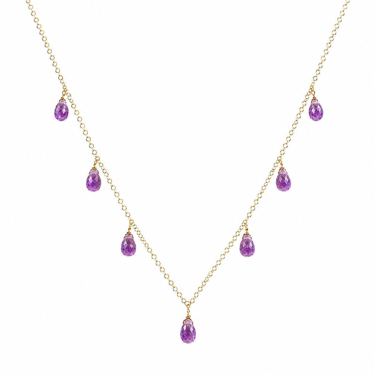 Amethyst Necklace - Violet Cascade