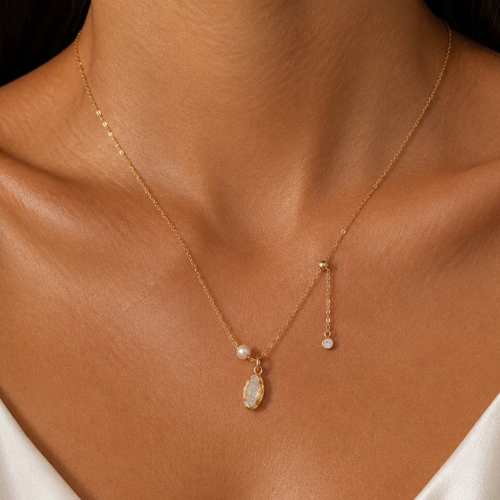 Opal Necklace - Iris Light