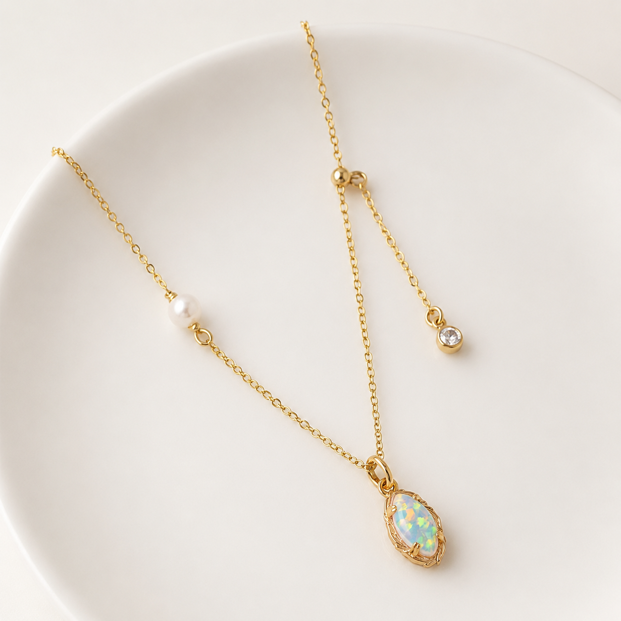 Opal Necklace - Iris Light