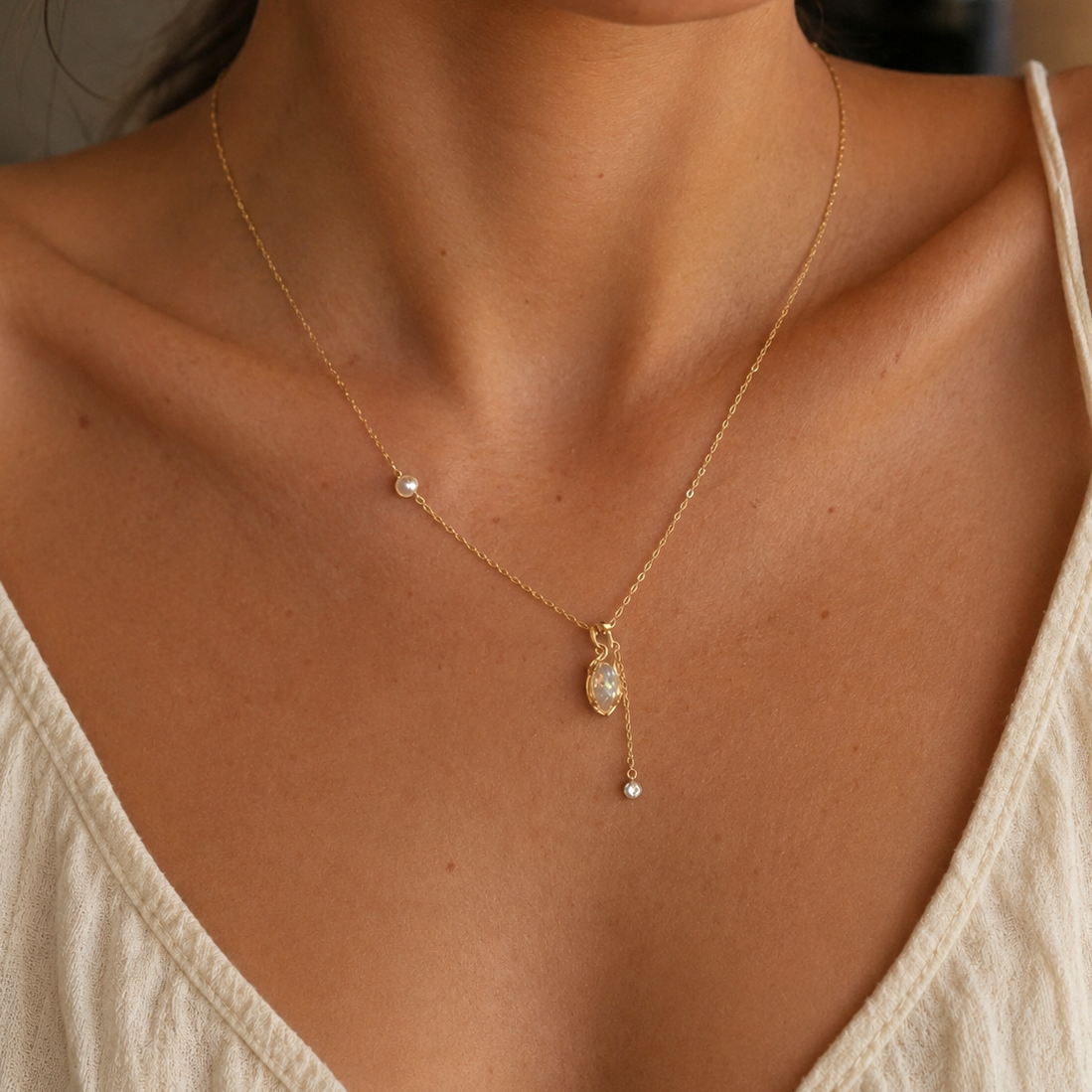 Opal Necklace - Iris Light