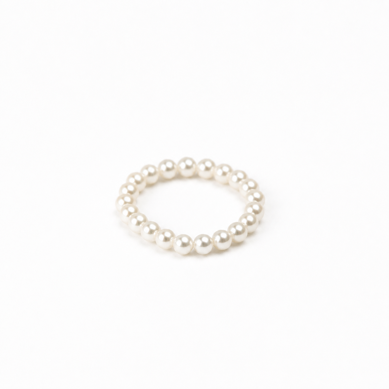 Tiny Natural Pearl Ring - Stackable - Pearl Whisper