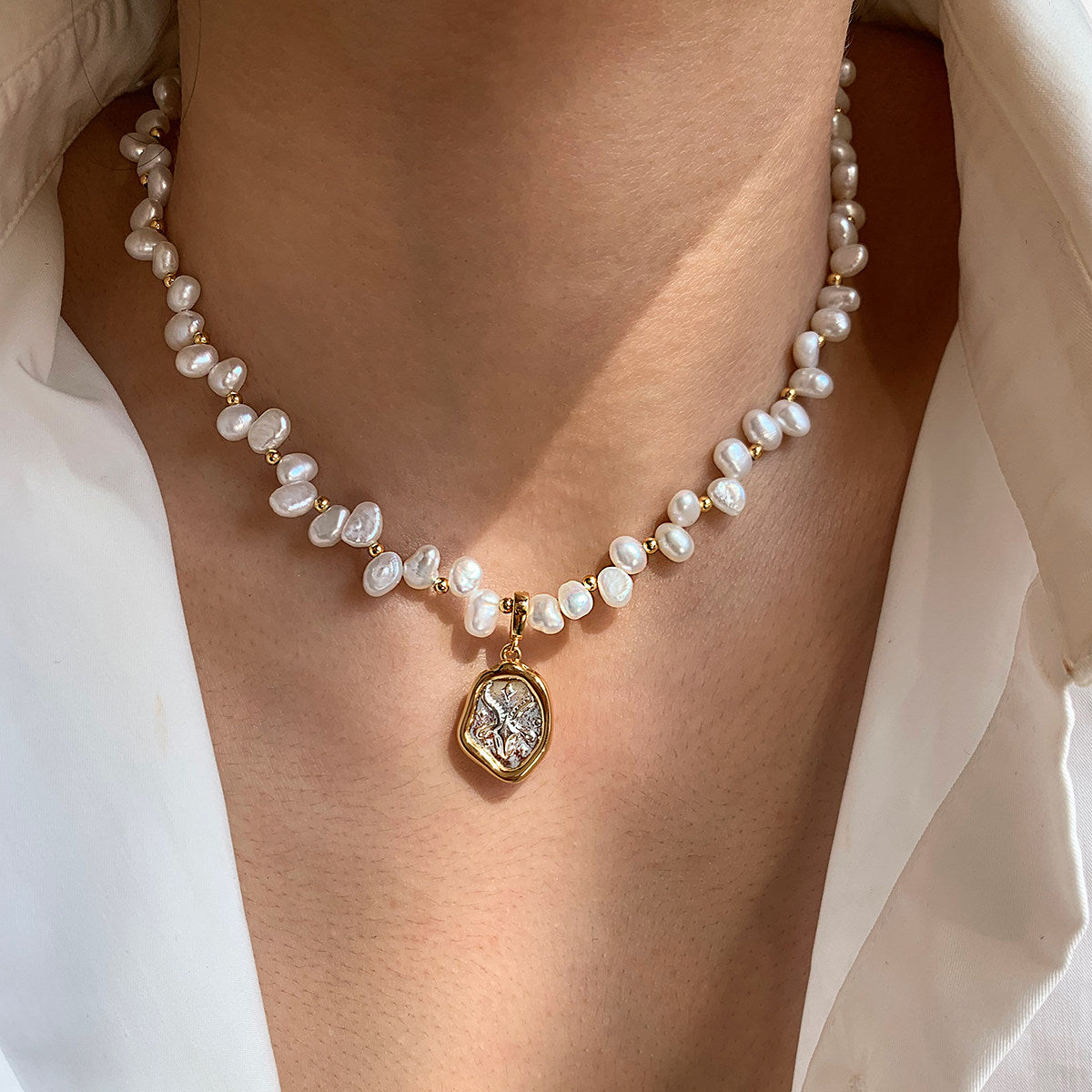 Zodiac Pearl Necklace